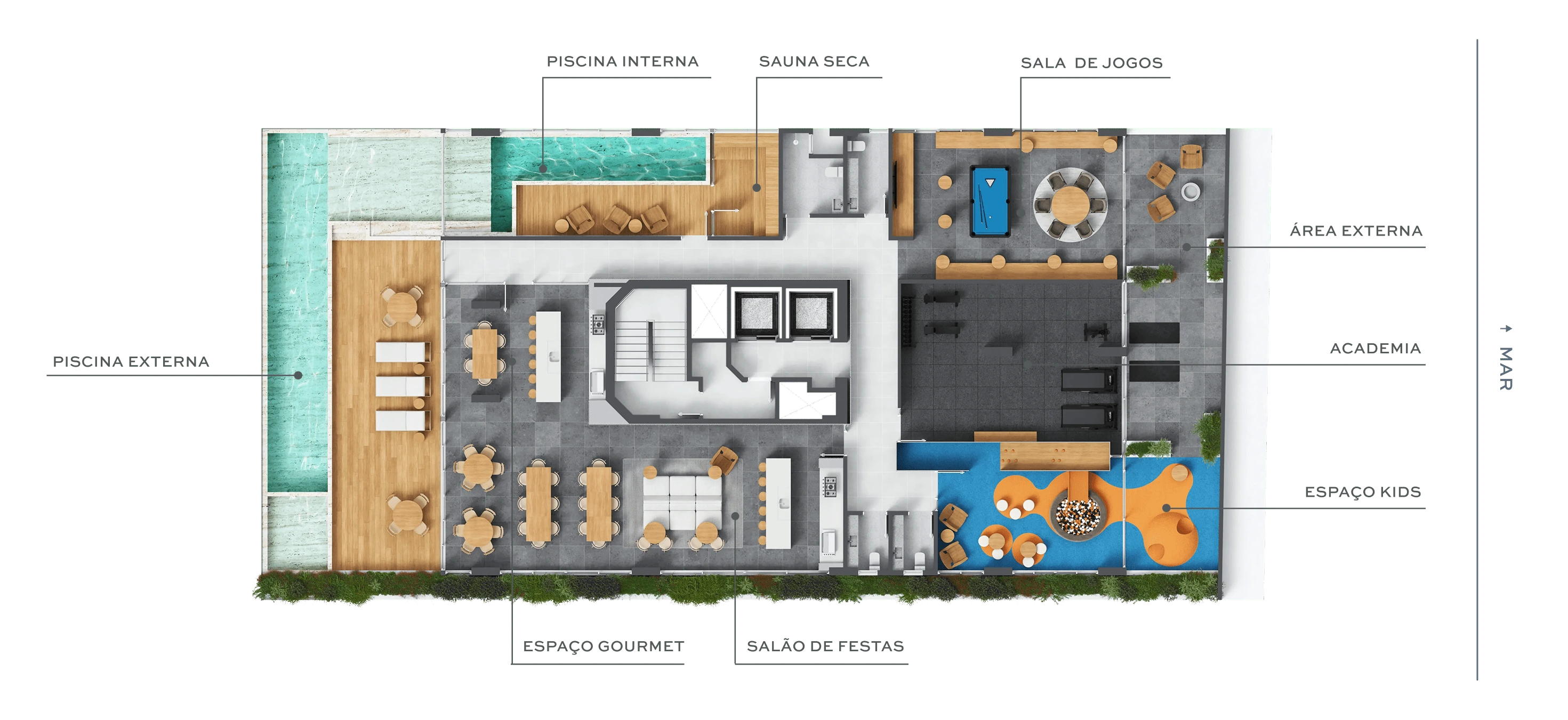 Planta humanizada — Áreas de lazer